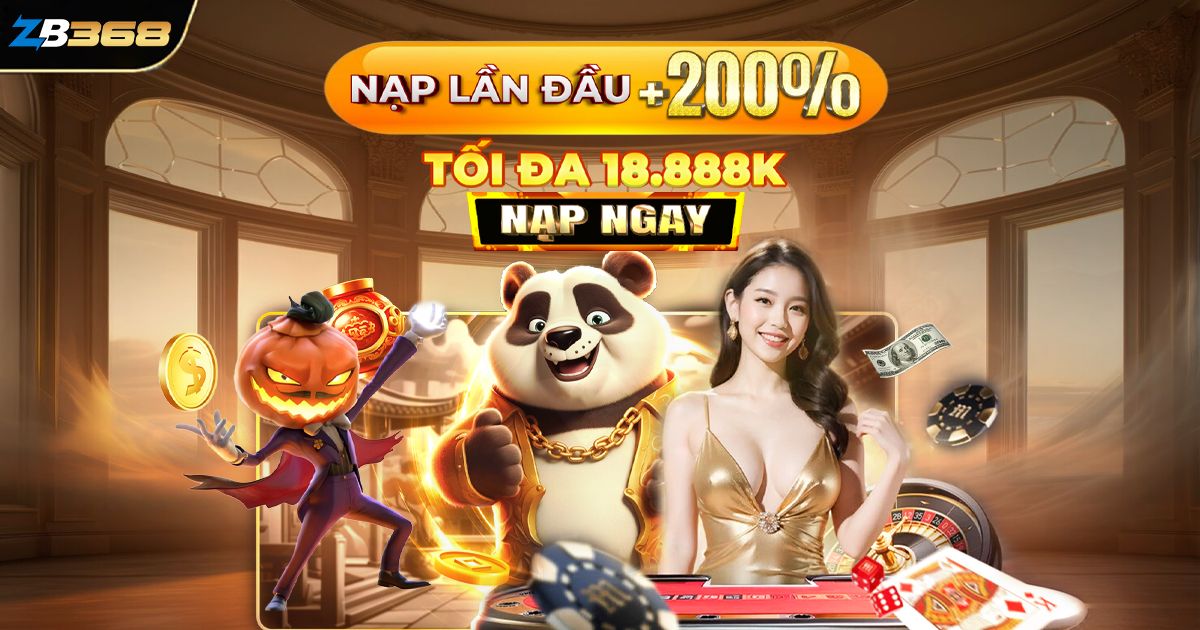 Khuyến mãi nạp đầu 200 phần trăm tại ZB368